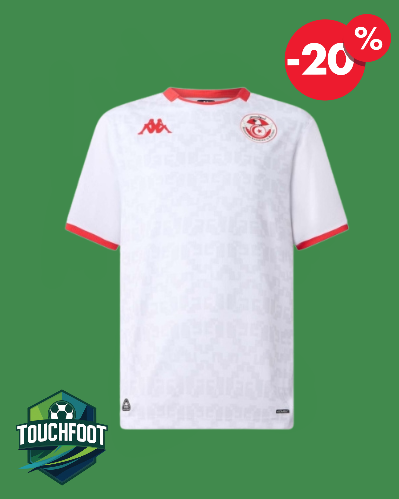 Maillot Tunisie  Domicile 2025/2026 - Blanc