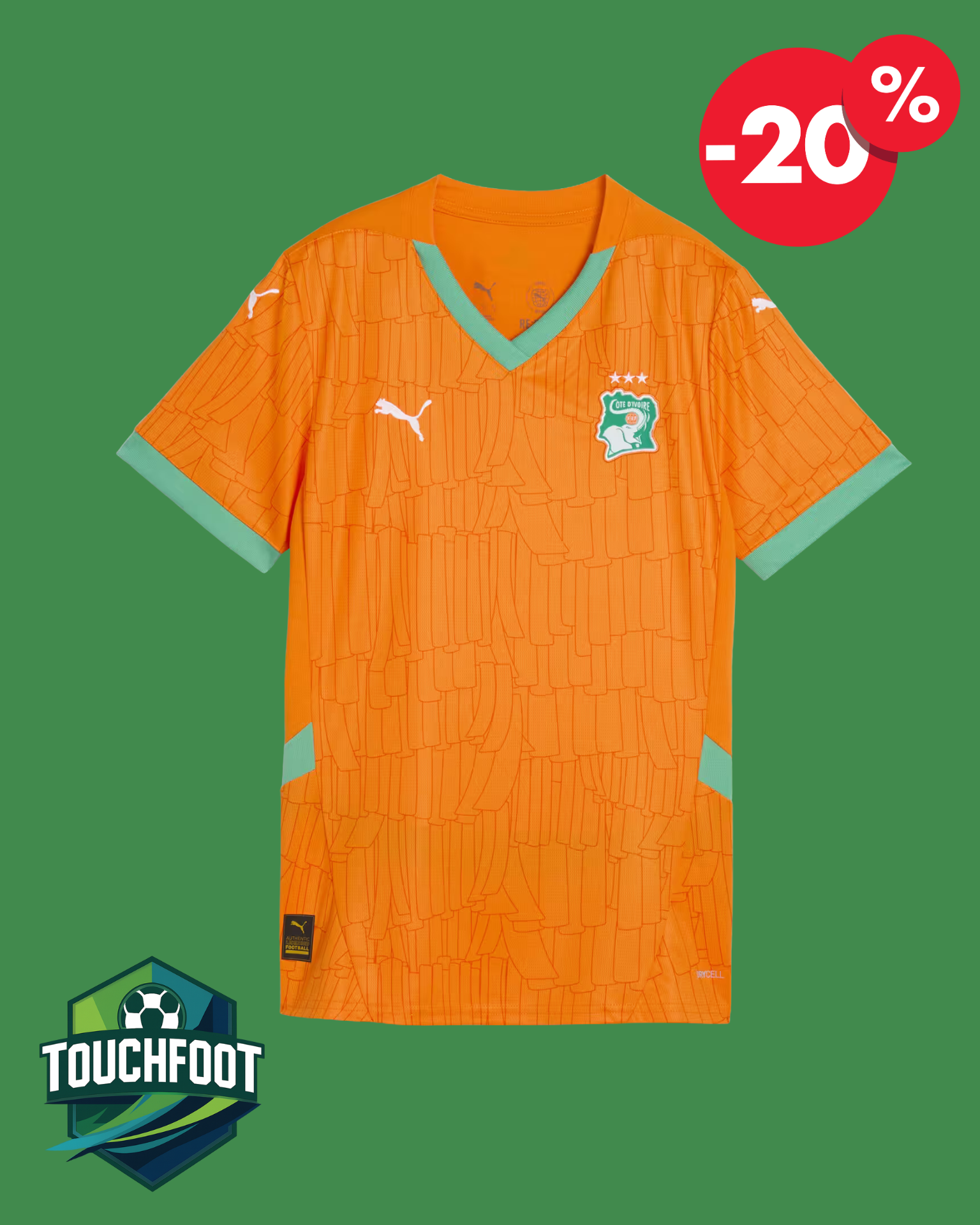 Maillot COTE D'IVOIRE Domicile 2025/2026 - ORANGE